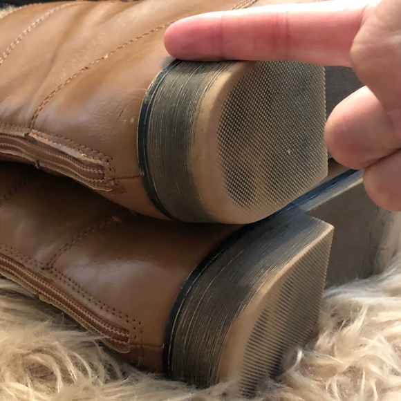 MUDD brown zip up combat boots - Picture 9 of 11